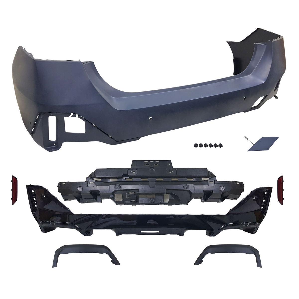 Fits 24-26 BMW G60 5-Series Sedan & i5 M Sport Style Rear Bumper Conversion PP