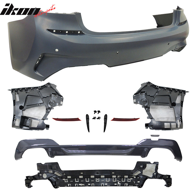 Fits 19-22 BMW G20 M340 Front/Rear Bumpers + M3 Style Side Skirt W/Ambient Light