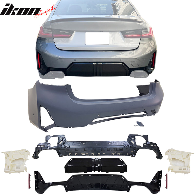 Fits 23-25 BMW G20 3-Series LCI M-Performance Front Rear Bumper + Side Skirts