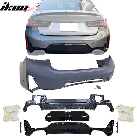 Fits 23-25 BMW G20 3-Series LCI M-Performance Front Rear Bumper + Side Skirts