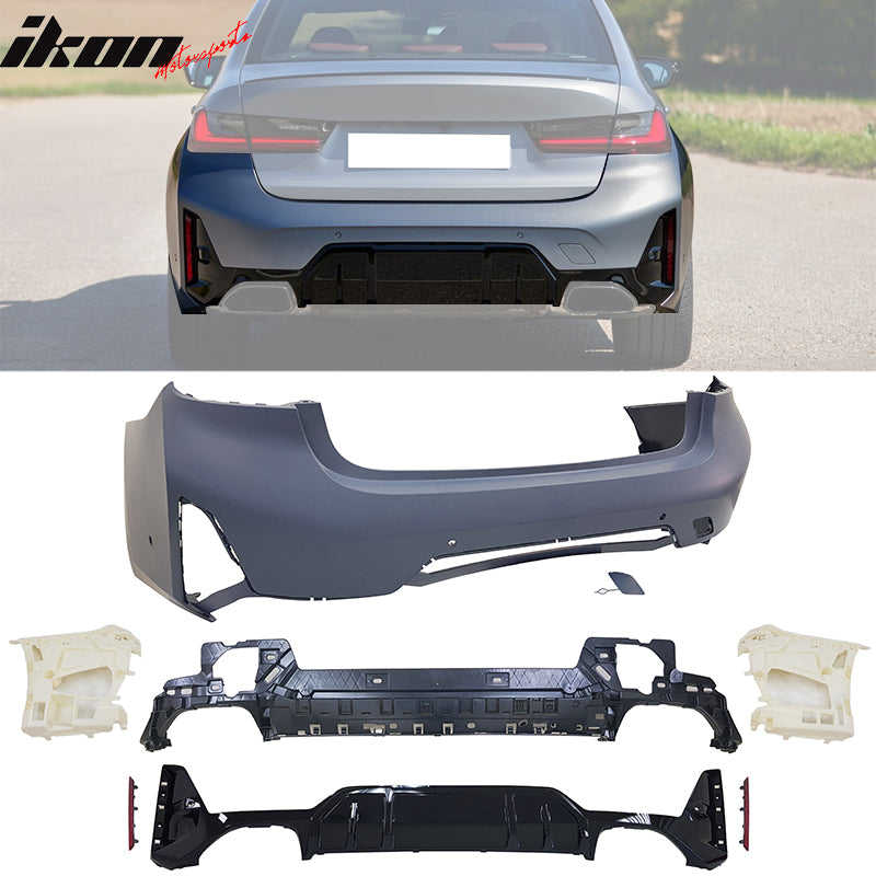 Fits 23-25 BMW G20 3-Series LCI M-Sport Front Rear Bumper + M-Tech Side Skirts
