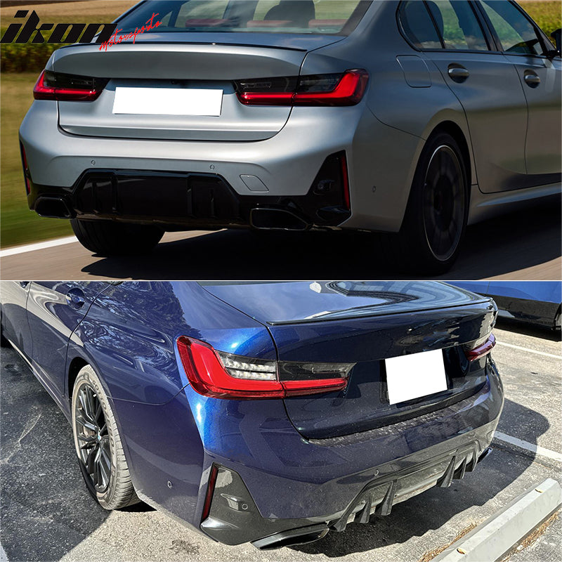 Fits 23-26 BMW G20 3-Series LCI M-Sport Front Rear Bumper + M-Tech Side Skirts