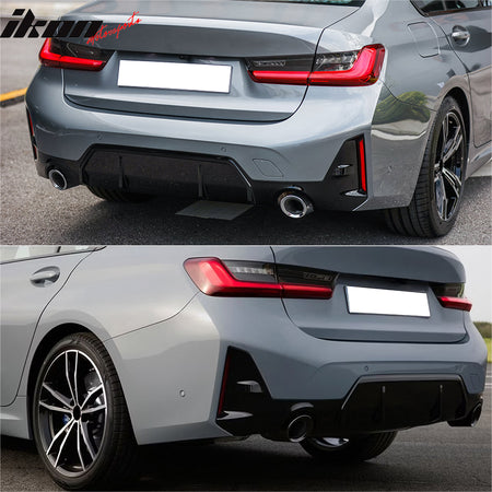 For 23-25 BMW G20 3-Series & M340i M-Sport Bumpers + Side Skirts Panel w/ Light