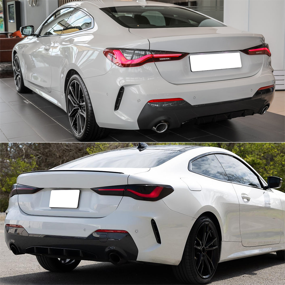 Fits 21-27 BMW 4-Series G22 G23 MP Front + Rear Bumper Cover + 4PCS Side Skirts