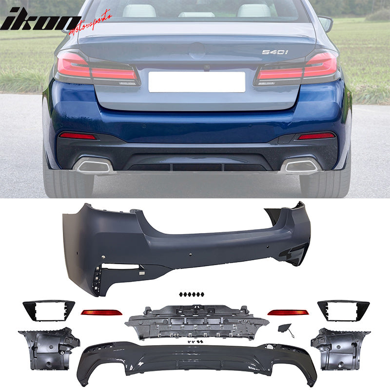 Fits 21-23 BMW G30 M Sport M-Tech Style Front Rear Bumper Cover 2PC Side Skirt