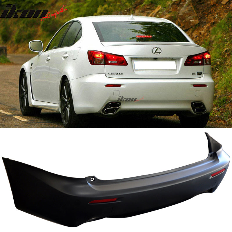 Fits 06-13 IS250 IS350 F-Sport Front & Rear Bumper Cover NO PDC & Muffler Tip