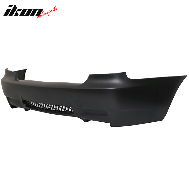 Rear Bumper Cover Compatible With 2007-2013 BMW E92, 3 Series M3 Style Rear Bumper Conversion Replacement PP Unpainted by IKON MOTORSPORTS, 2008 2009 2010 2011 2012