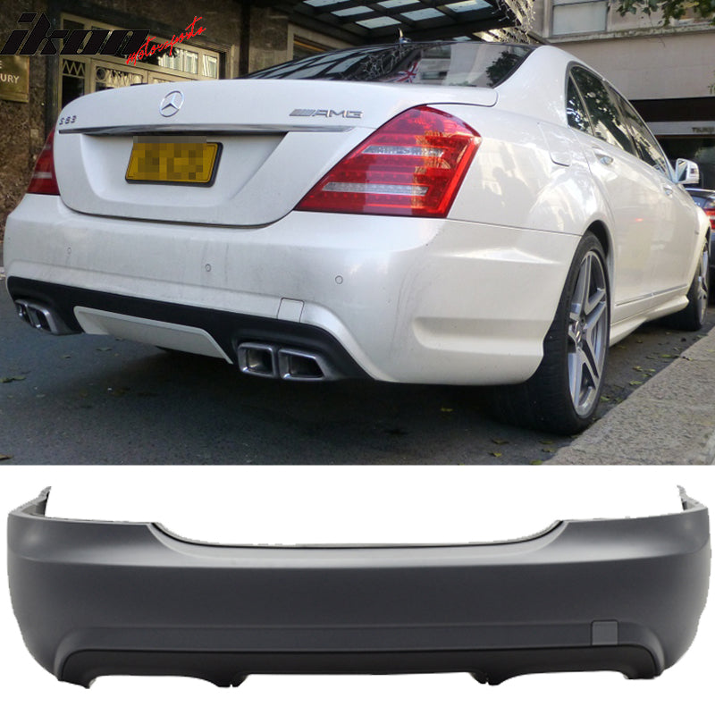 2007-2013 Benz W221 S-class AMG Style Rear Bumper Cover Diffuser PP