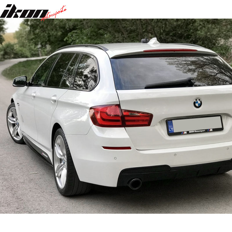 IKON MOTORSPORTS Side Skirts Compatible With 2011-2016 BMW F10 5 Series, M-Performance PP Side Skirts Rocket Panel In Pair