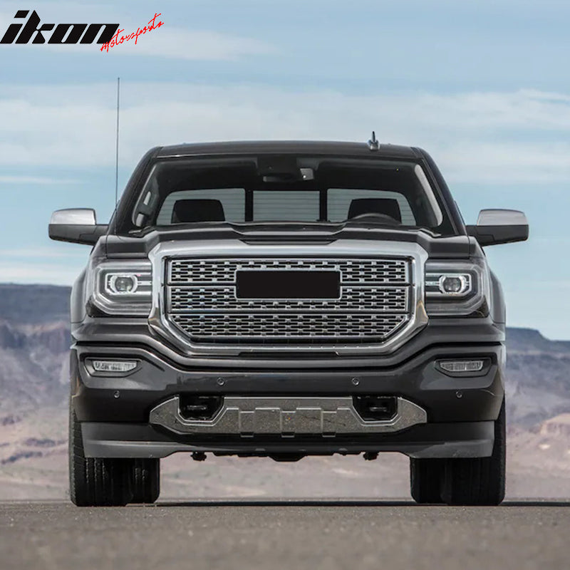 Front Skid Plate Compatible With 2016-2018 GMC Sierra 1500, Front Under Bumper Skid Plate Protective Armor Engine Undercover by IKON MOTORSPORTS, 2017