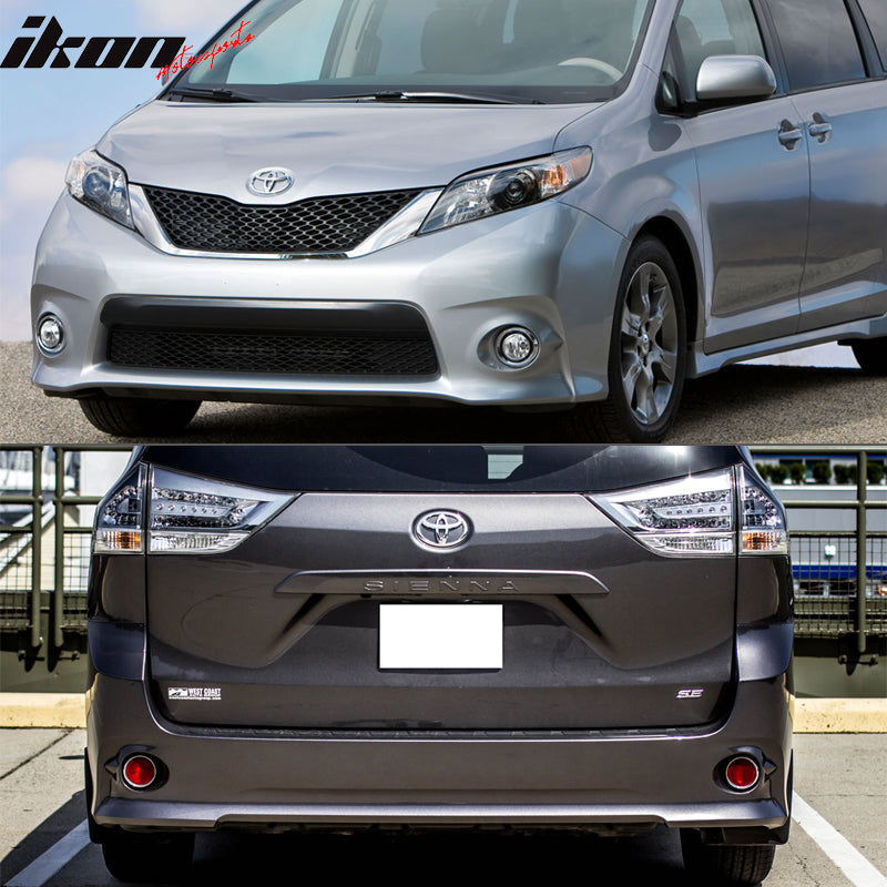 2011-2017 Toyota Sienna Front Rear Bumper Cover Conversion Grill PP