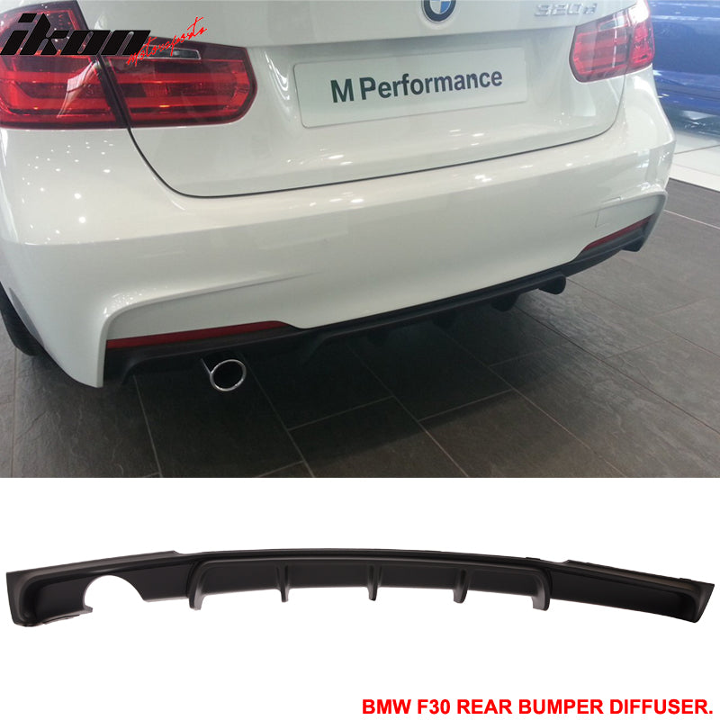 2012-2018 BMW F30 MP Rear Lip Diffuser with Single Outlet PP