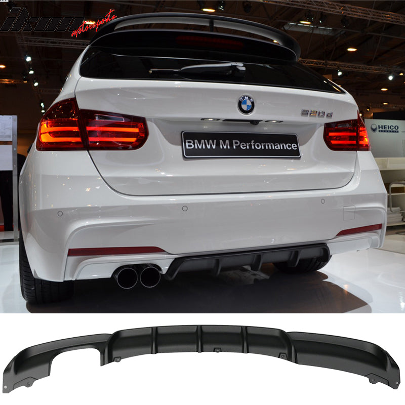 2012-2018 BMW F30 3-serie MT M Sport Rear Bumper Diffuser Twin Muffler