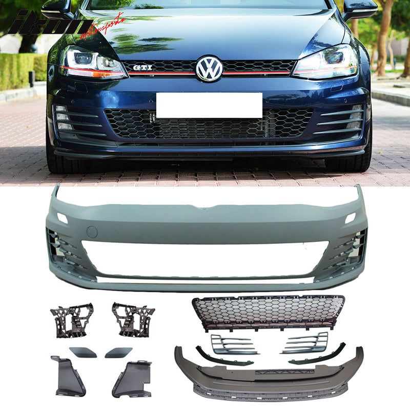 2015-2017 Volkswagen Golf 7 MK7 GTI Type Front Bumper Cover No PDC