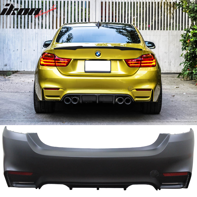 2014-2020 BMW 4 F32 M4 Style 2 Tips Outlet Rear Bumper Conversion