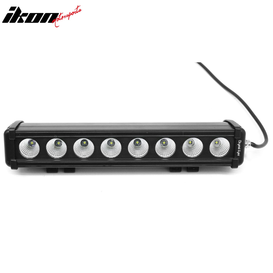 15" 80W 8 LED 1 Row 60 Degree Flood LED Work Light Bar Spot Flood Combo Truck SUV ATV Off Road For Universal Black