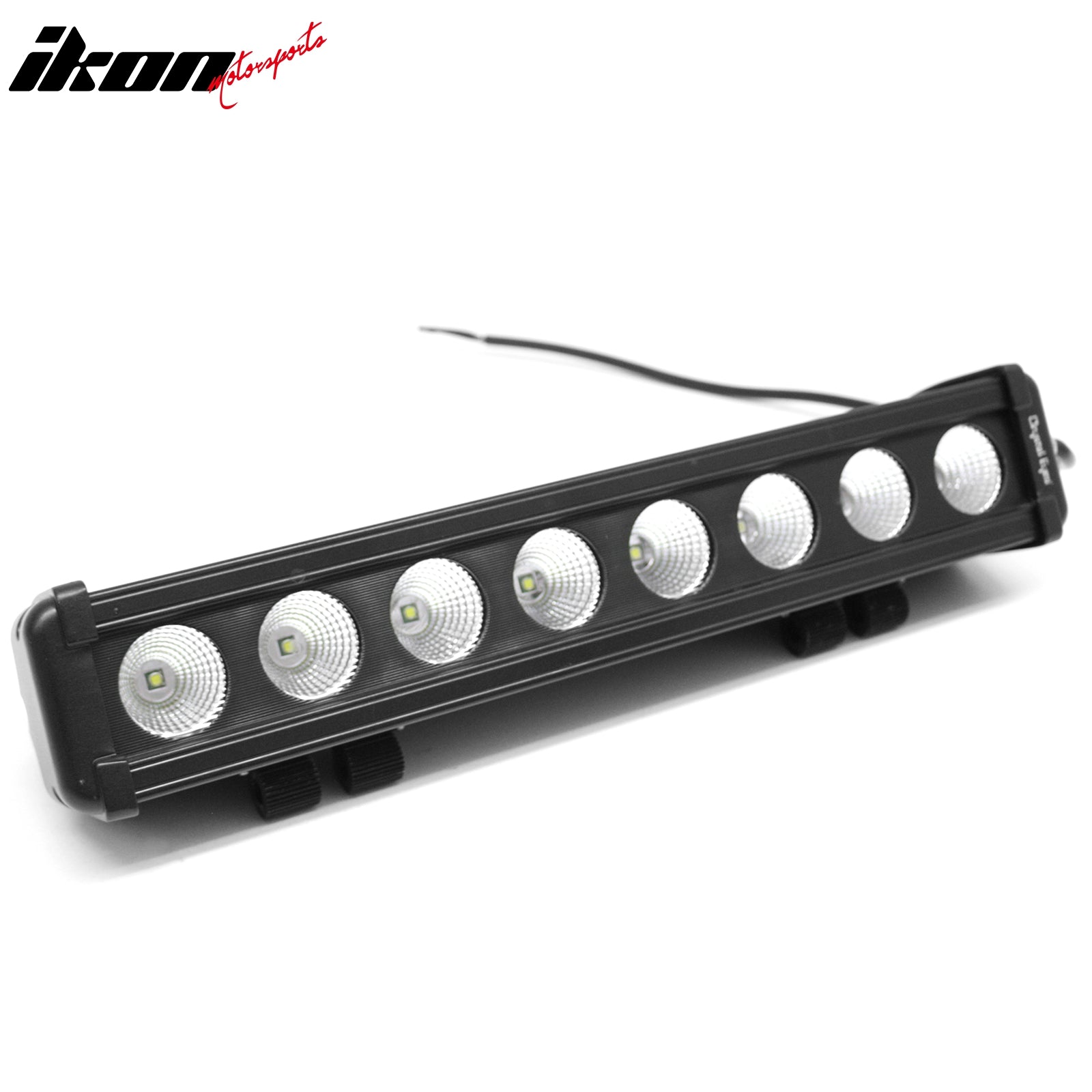 Universal Fit LED Light Bar Black 15" 80W 8 LED 1 Row 60 Degree Flood