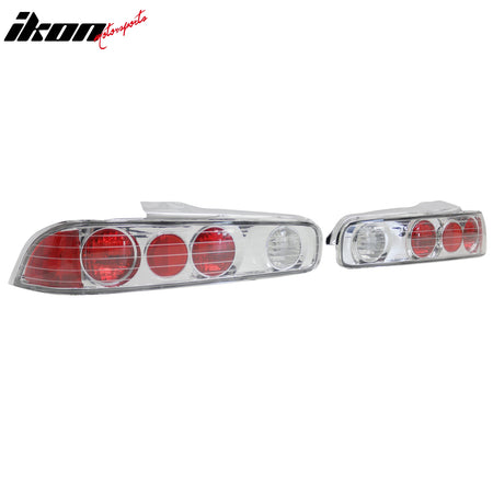 Fits 94-01 Acura Integra Hatchback RH LH Tail Lights Rear Brake Lamps Clear Lens