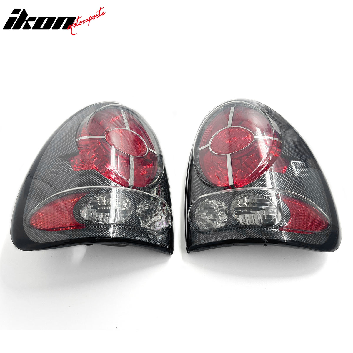 Fits 98-03 Dodge Durango Black Housing w/ Carbon Texture Tail Lights Clear Lens