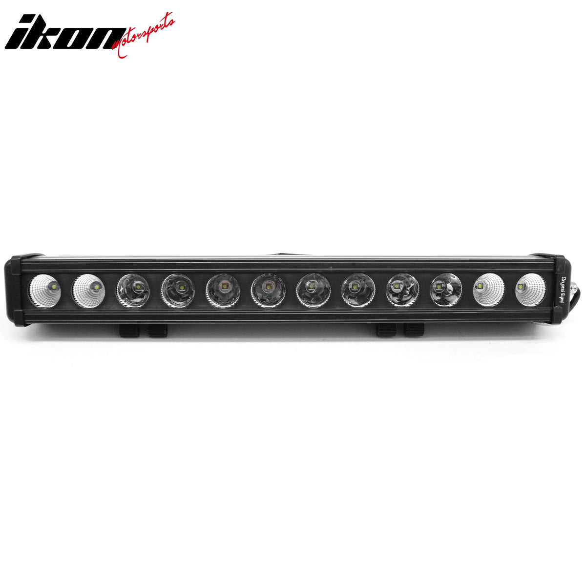IKON MOTORSPORTS LED Light Bar, Compatible with Universal, Black 22" 120W 12 LED 1 Row 25 Center + 60 Flood Outer LED Work Light Bar Spot Flood Combo Truck SUV ATV Off Road