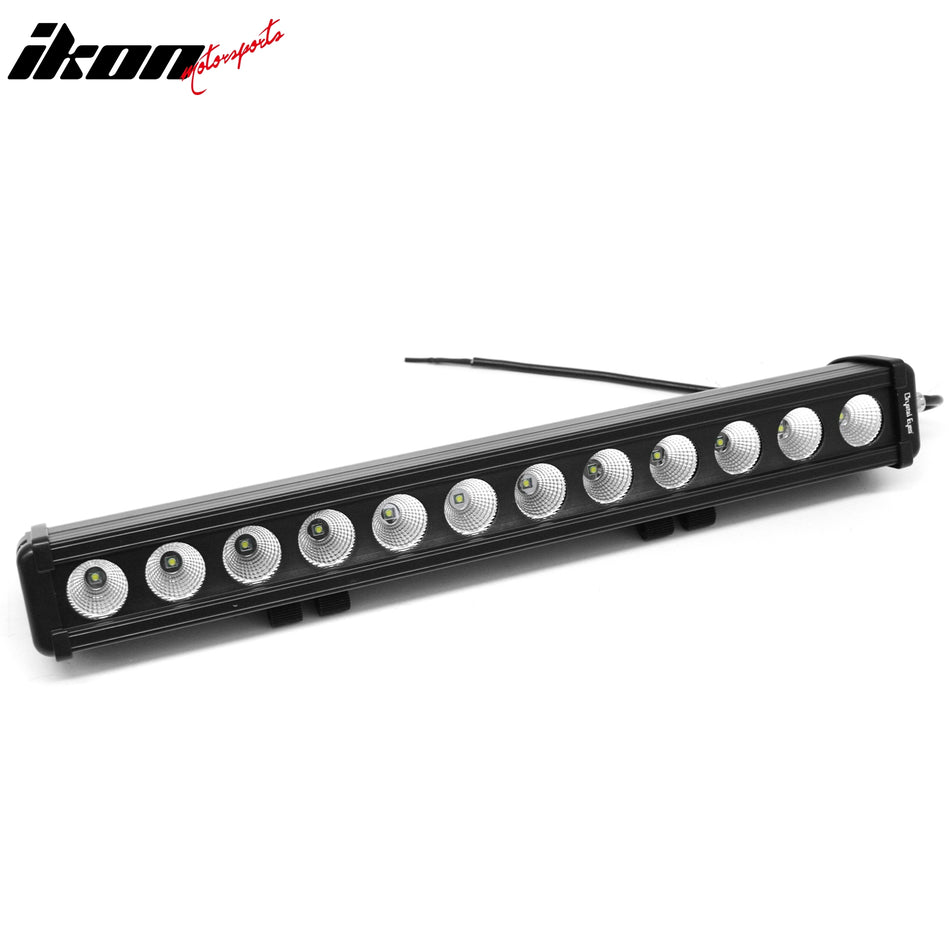 22" 120W 12 LED 1 Row 60 Degree Flood LED Work Light Bar Spot Flood Combo Truck SUV ATV Off Road For Universal Black