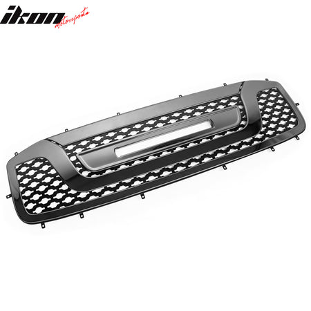 IKON MOTORSPORTS Front Bumper Grille, Compatible with 2006-2008 Dodge Ram 1500 & 2006-2009 Ram 2500/3500, Black Replacement Front Bumper Grill Assembly, 1Piece