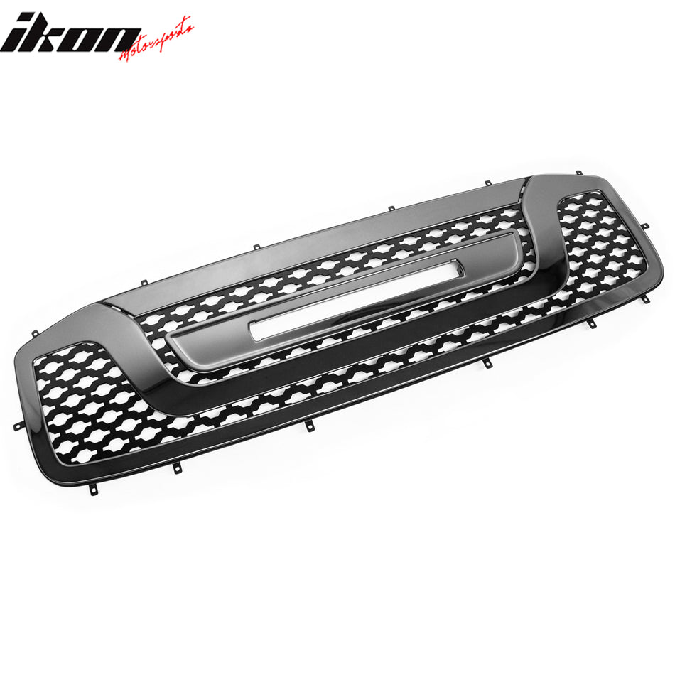 IKON MOTORSPORTS Front Bumper Grille, Compatible with 2006-2008 Dodge Ram 1500 & 2006-2009 Ram 2500/3500, Black Replacement Front Bumper Grill Assembly, 1Piece