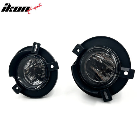 IKON MOTORSPORTS Fog Lights, Compatible with 2002-2005 Ford Explorer, Black Housing Clear Lens Front Bumper Driving Fog Lamp, Pair