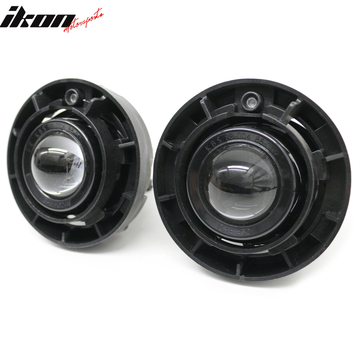 IKON MOTORSPORTS Fog Lights, Compatible with 2005-2009 Pontiac G6m, Black Housing Clear Lens Front Bumper Driving Fog Lamp, Pair