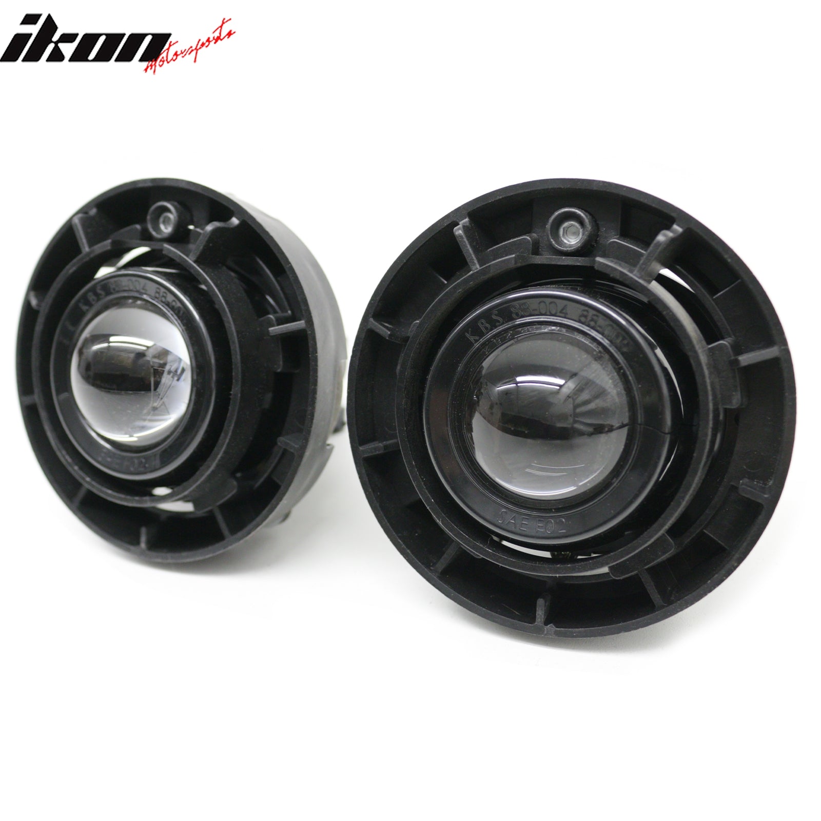 IKON MOTORSPORTS Fog Lights, Compatible with 2005-2009 Pontiac G6m, Black Housing Clear Lens Front Bumper Driving Fog Lamp, Pair