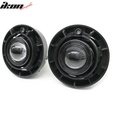 IKON MOTORSPORTS Fog Lights, Compatible with 2005-2009 Pontiac G6m, Black Housing Clear Lens Front Bumper Driving Fog Lamp, Pair