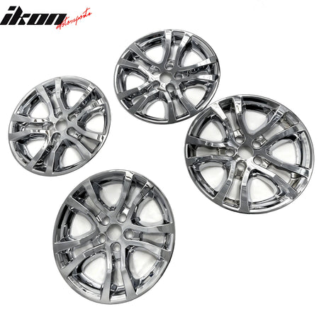 IKON MOTORSPORTS 18 inch Wheel Cover Hubcaps, Compatible with 2013-2015 Chevrolet Camaro, Chrome ABS Plastic Car Hub Caps Replacement Wheel Skin Rim Covers, 4 Pack