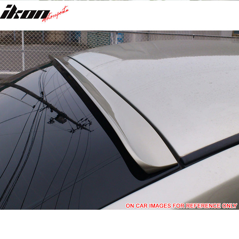 Roof Spoiler Compatible With 2003-2006 Infiniti G35 G35X, 4DR Unpainted PU Flexible Rear Roof Spoiler Other Color Available by IKON MOTORSPORTS, 2004 2005