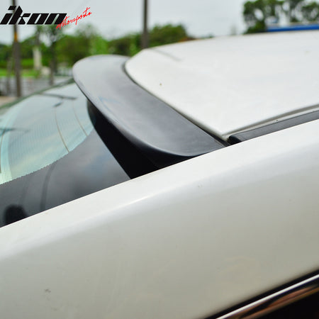 Roof Spoiler Compatible With 2005-2008 Audi A4, B7 Unpainted Black Roof Spoiler PUF Other Color Available, by IKON MOTORSPORTS, 2006 2007