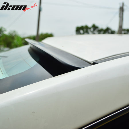 Roof Spoiler Compatible With 2005-2010 VW Volkswagen Jetta MK5, Unpainted Black Roof Spoiler PUF Other Color Available, by IKON MOTORSPORTS, 2006 2007 2008 2009