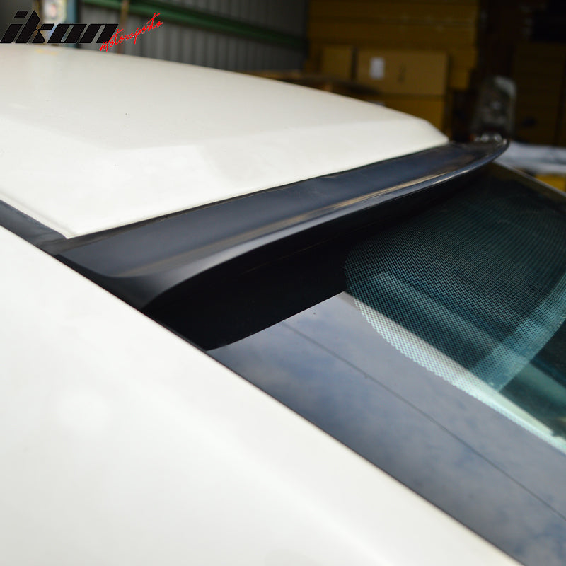 Roof Spoiler Compatible With 2015-2016 Acura TLX ES, Unpainted Black Roof Spoiler PUF Other Color Available, by IKON MOTORSPORTS