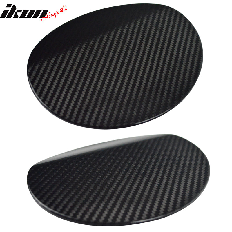 IKON MOTORSPORTS, Fuel Tank Cap Compatible With 2015-2021 Subaru WRX & STI , Matte Carbon Fiber Factory Style Fuel Cap Trim, 2016 2017