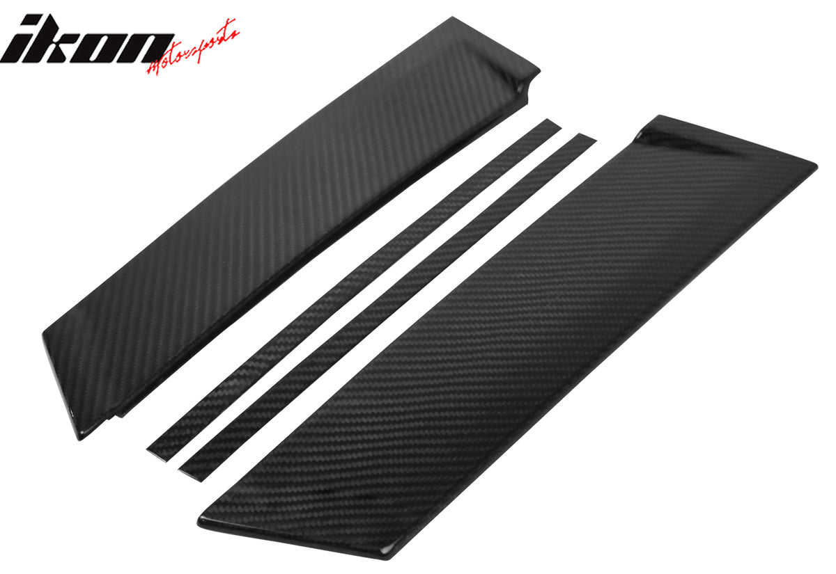 Fits 12-16 Mazda CX-5 Carbon Fiber CF Door Pillar Post Cover Window Trim 10PCS