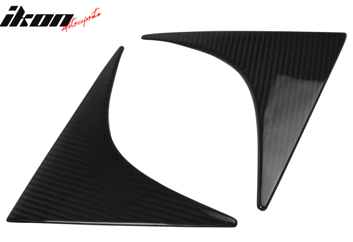 Fits 12-16 Mazda CX-5 Door Carbon Fiber CF Rear Spoiler Triangle Trim Cover 2PCS