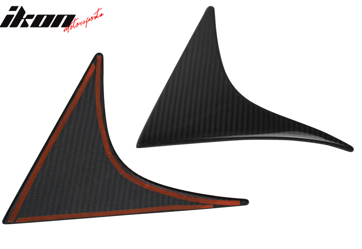 Fits 12-16 Mazda CX-5 Door Carbon Fiber CF Rear Spoiler Triangle Trim Cover 2PCS