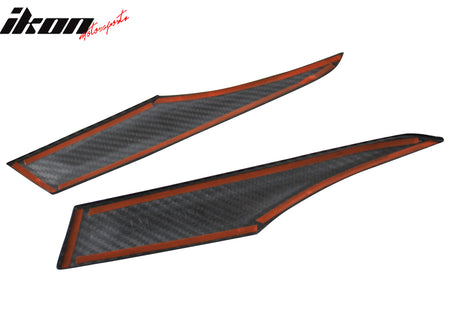 Fits 16-24 Mazda MX5 MX-5 Miata Carbon Fiber CF Car Rear Trunk Garnish Trim 2PCS