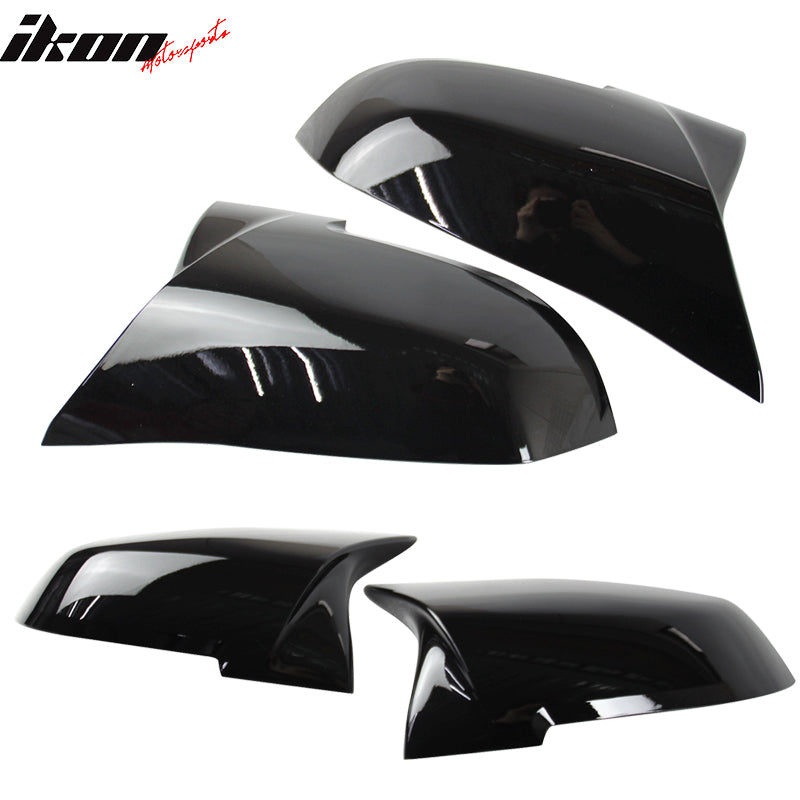 Fits BMW E84 F20 F22 F32 F33 M4 2PCS Replacement Side Mirror Covers Gloss Black