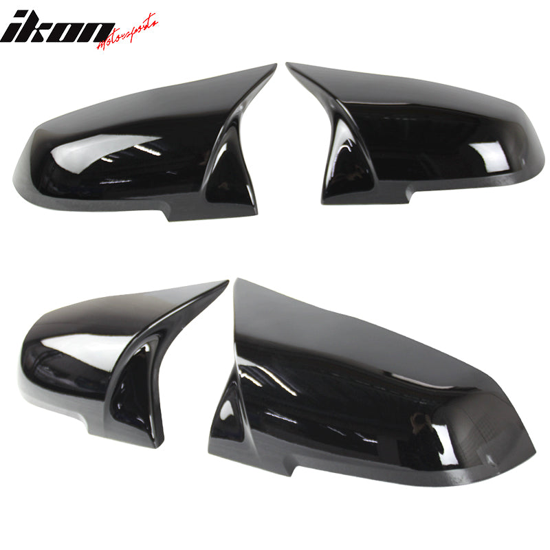 Fits BMW E84 F20 F22 F32 F33 M4 2PCS Replacement Side Mirror Covers Gloss Black