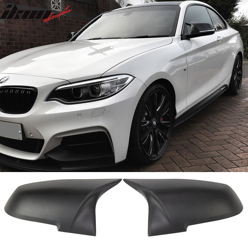 Fits 14-21 F22 2 Series M Sports Upgrade Matte Black Mirror Cover