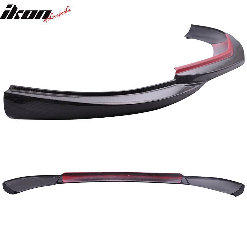 IKON MOTORSPORTS, Front Bumper Lip Compatible With 2012-2014 W204 Sedan , Matte Carbon Fiber Godhand Style Front Lip Spoiler Wing Chin Splitter, 2013