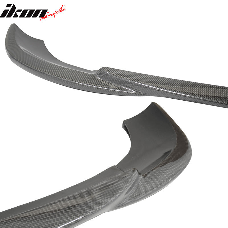 IKON MOTORSPORTS, Front Bumper Lip Compatible With 2012-2014 W204 Sedan , Matte Carbon Fiber Godhand Style Front Lip Spoiler Wing Chin Splitter, 2013