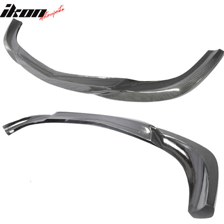 IKON MOTORSPORTS, Front Bumper Lip Compatible With 2008-2011 W204 Sedan AMG Sport Package , Matte Carbon Fiber AMG Style Front Lip Spoiler Wing Chin Splitter, 2009 2010