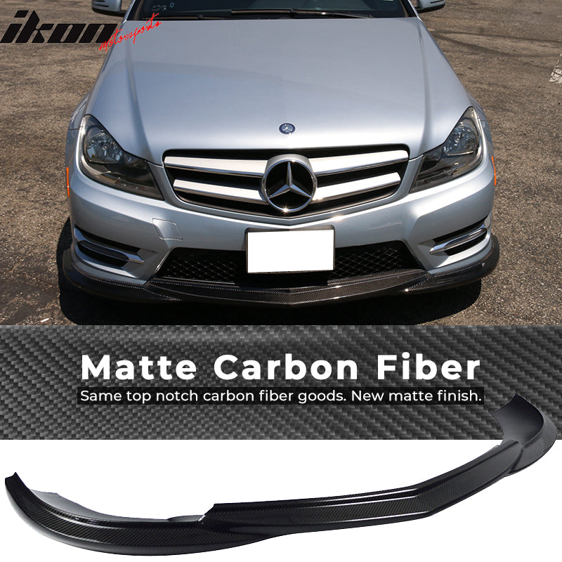 mercedes benz w204 c class carbon fiber front lip as air passes over the anterior lip down force is created Mercedes Benz W204 C Class