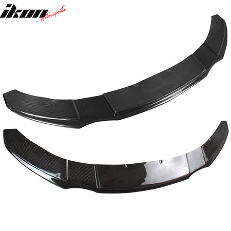 IKON MOTORSPORTS, Front Bumper Lip Compatible With 2014-2020 BMW 4 Series F32 , Matte Carbon Fiber M-Tech Style Front Lip Spoiler Wing Chin Splitter, 2015 2016 2017 2018 2019