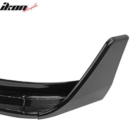 Fits 17-23 Tesla Model 3 V Style 5PCS Front Bumper Lip PP #PBSB Eclipse Black